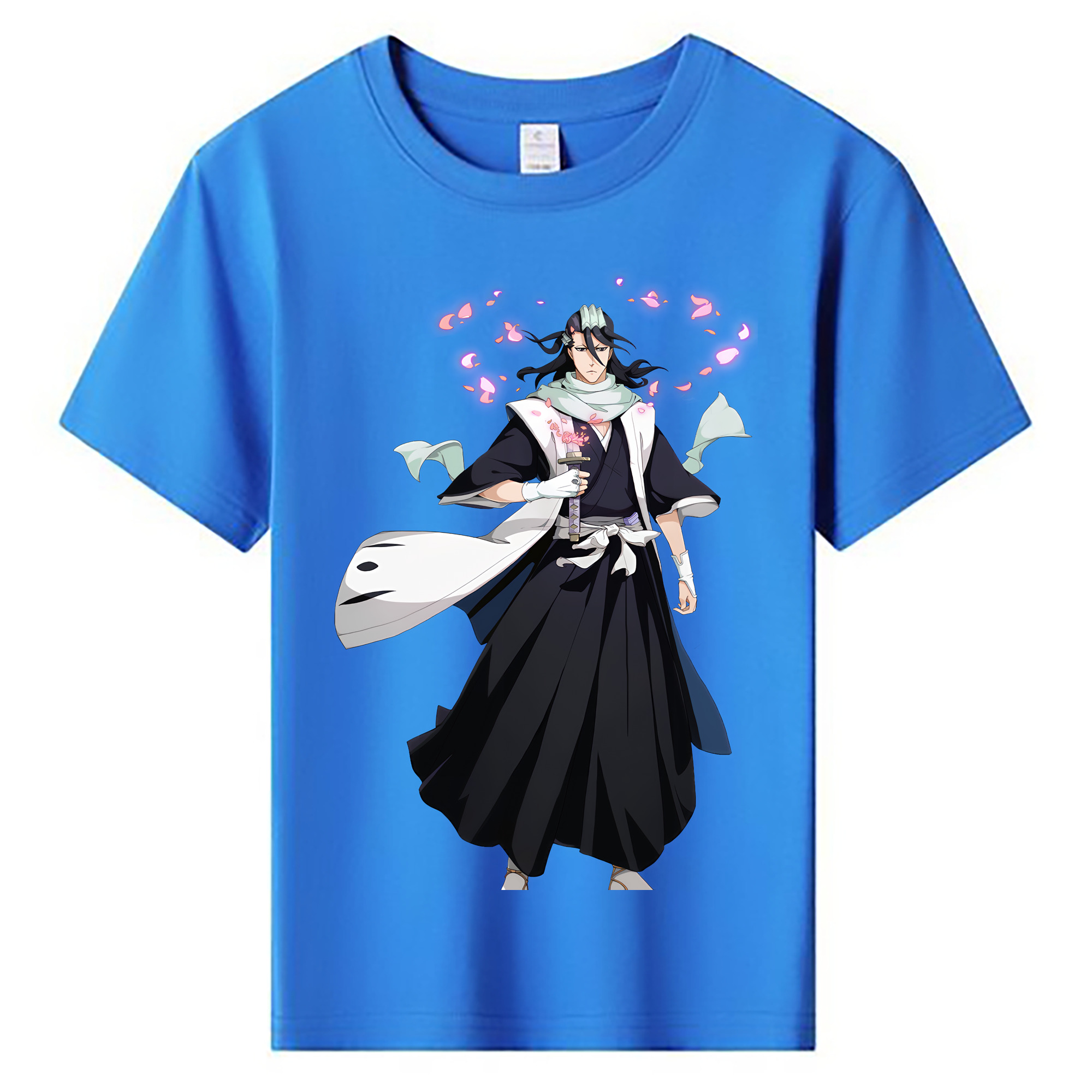 （画像用） ブリーチ くちき びゃくや BLEACH Kuchiki Byakuya 綿100％キッズTシャツ（フロントプリント）